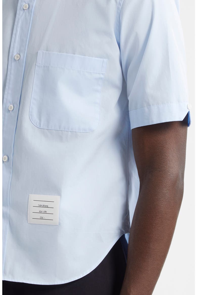 Straight Fit Cotton Poplin Button-Up Shirt, Alternate, color, LIGHT BLUE