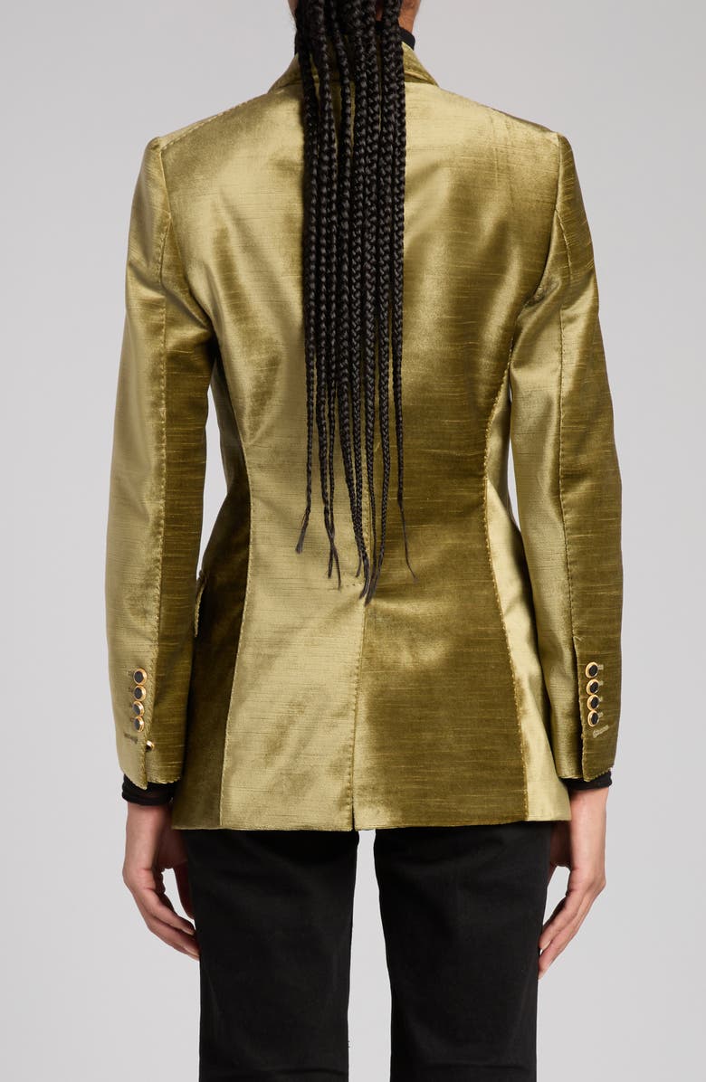 TOM FORD Double Breasted Slubbed Velvet Blazer, Alternate, color, 