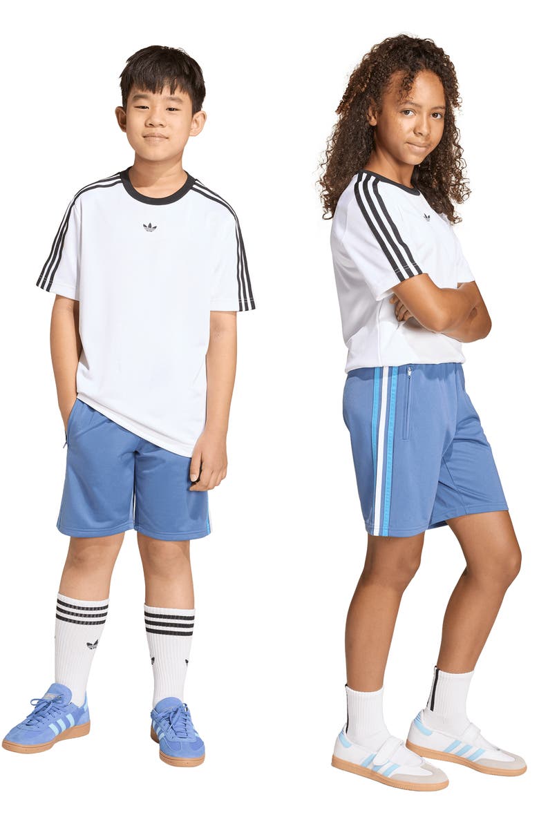 adidas Originals Kids' Firebird Track Shorts, Alternate, color, Crew Blue/ Light Football Gold