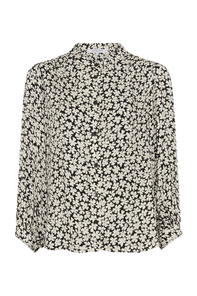 Céonie Floral Print Shirt, Alternate, color, Black