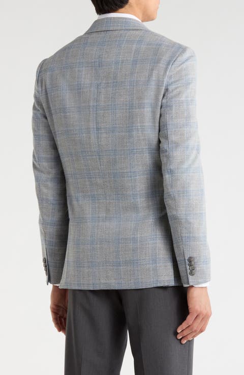 Plaid Two-Button Sport Coat