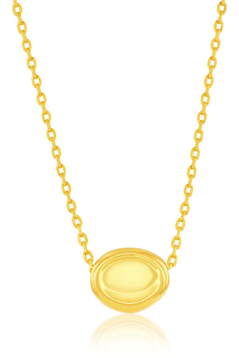 Polished Bead Pendant Necklace, Main, color, GOLD