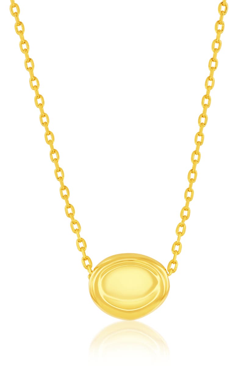 SIMONA Polished Bead Pendant Necklace, Main, color, Gold
