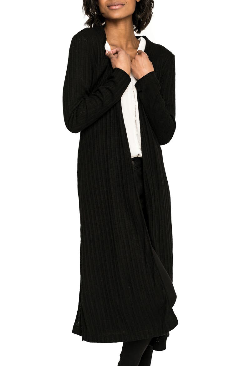 Belted Duster, Alternate, color, BLACK