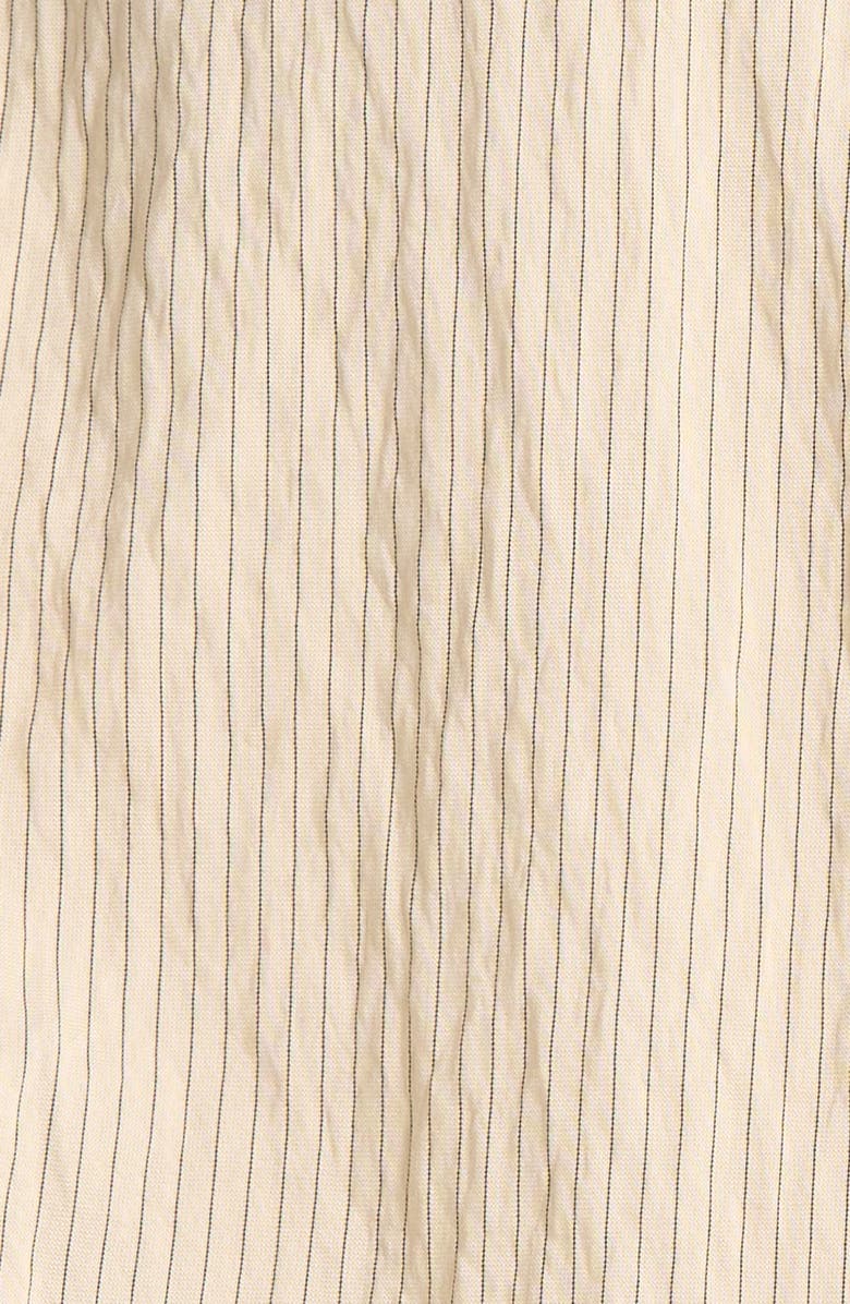 Vince Camuto Stripe Crop Bubble Jacket, Alternate, color, Birch