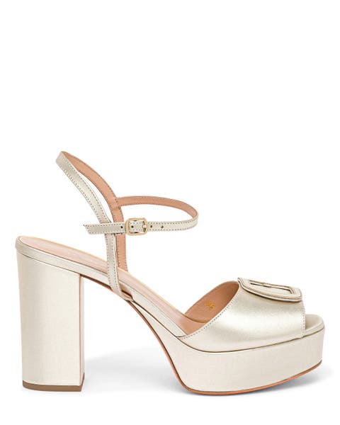 Laminated Leather High-Heel Sandal