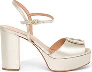 Santoni Laminated Leather High-Heel Sandal