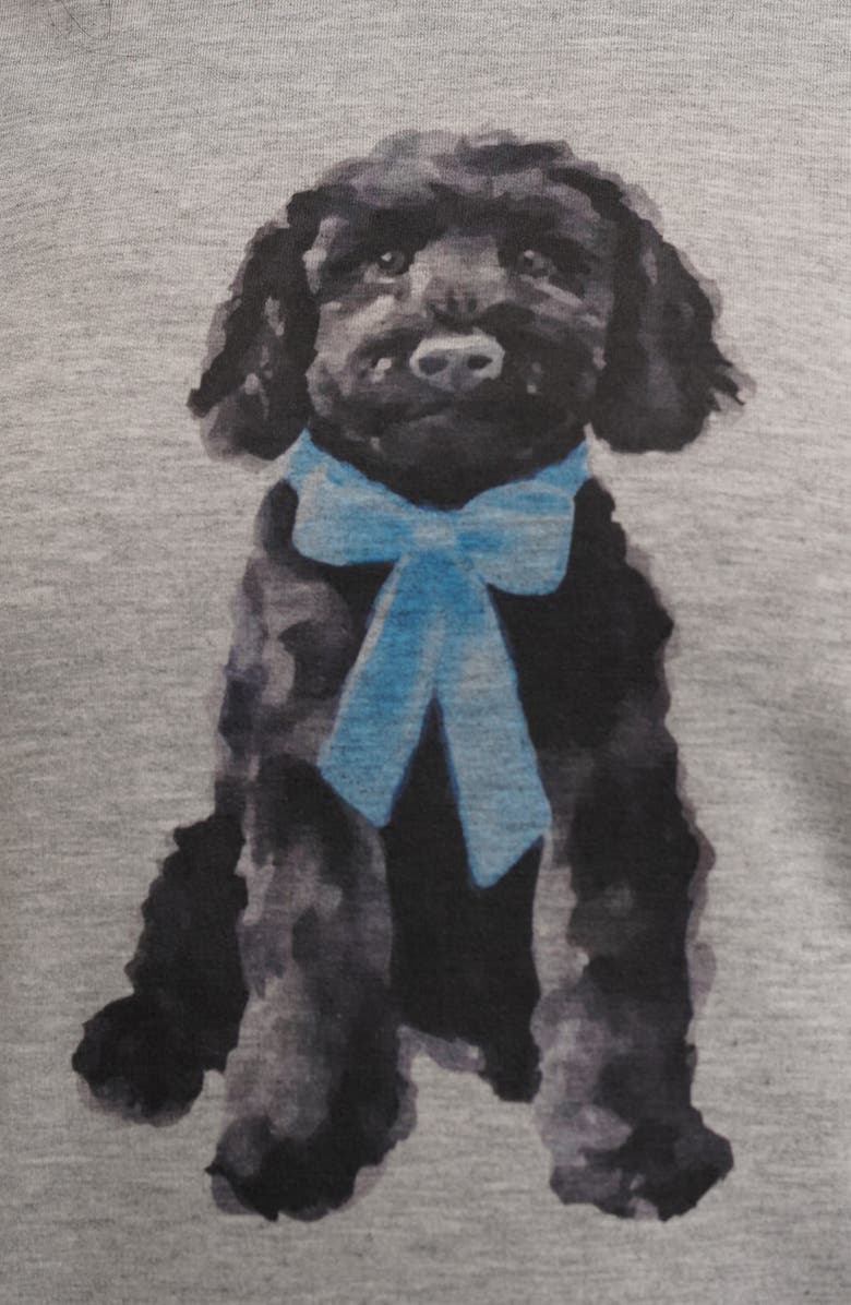 CYRUS Fluffy Dog Graphic Hoodie, Alternate, color, Heather Grey