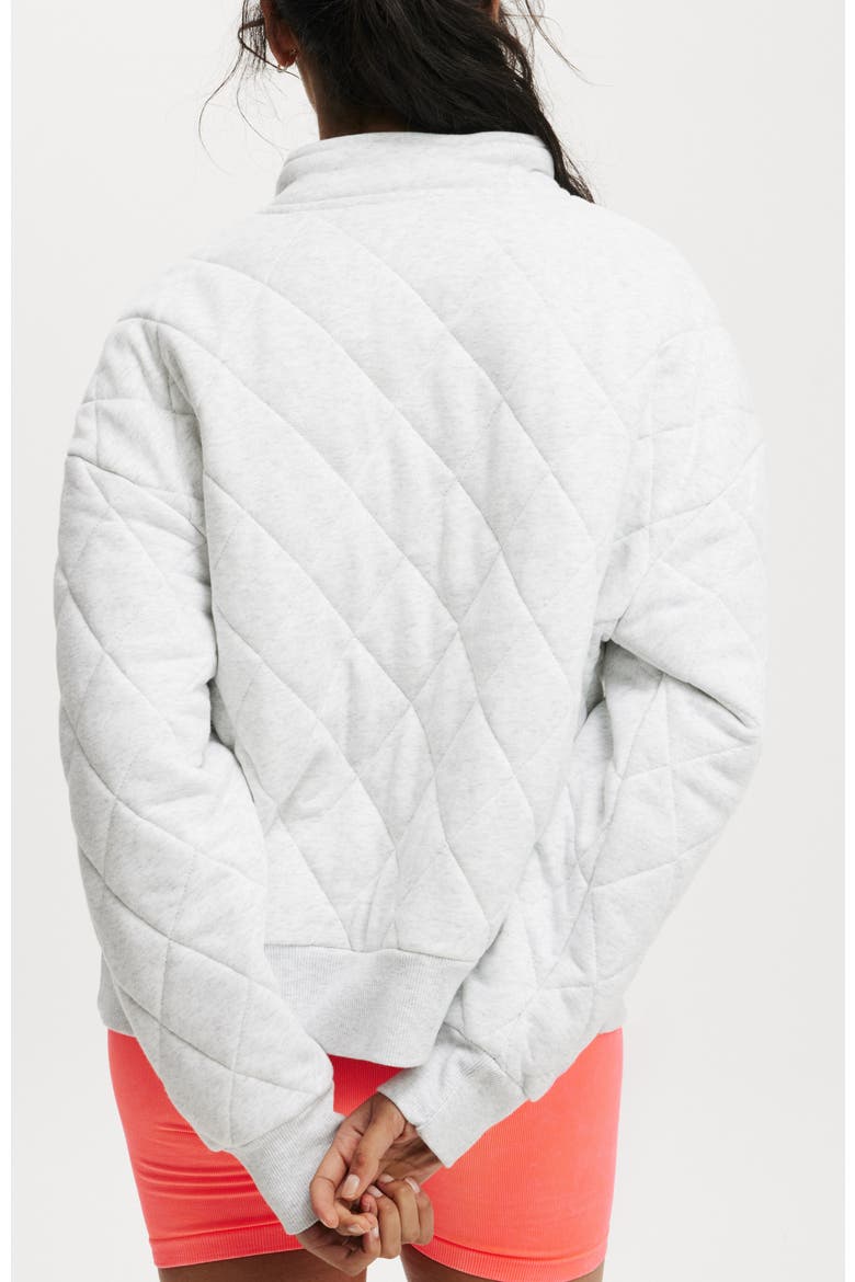 Active Quilted Zip Through, Alternate, color, Cloudy Grey Marle