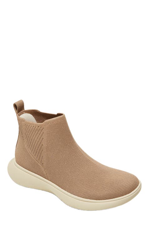 Round-Toe Slip-On Sneaker Boots