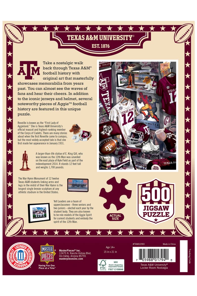 Texas A&M Aggies Locker 500pc Puzzle, Alternate, color, Multicolor