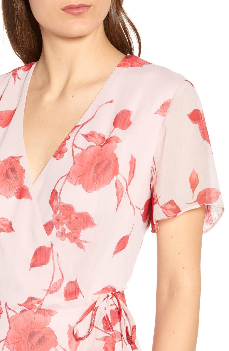 All in Favor Isabella Wrap Minidress, Alternate, color,