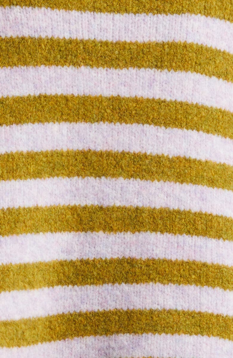 YanYan Fuzzy Horse Embroidered Wool Blend Sweater, Alternate, color, Lilac/ Olive