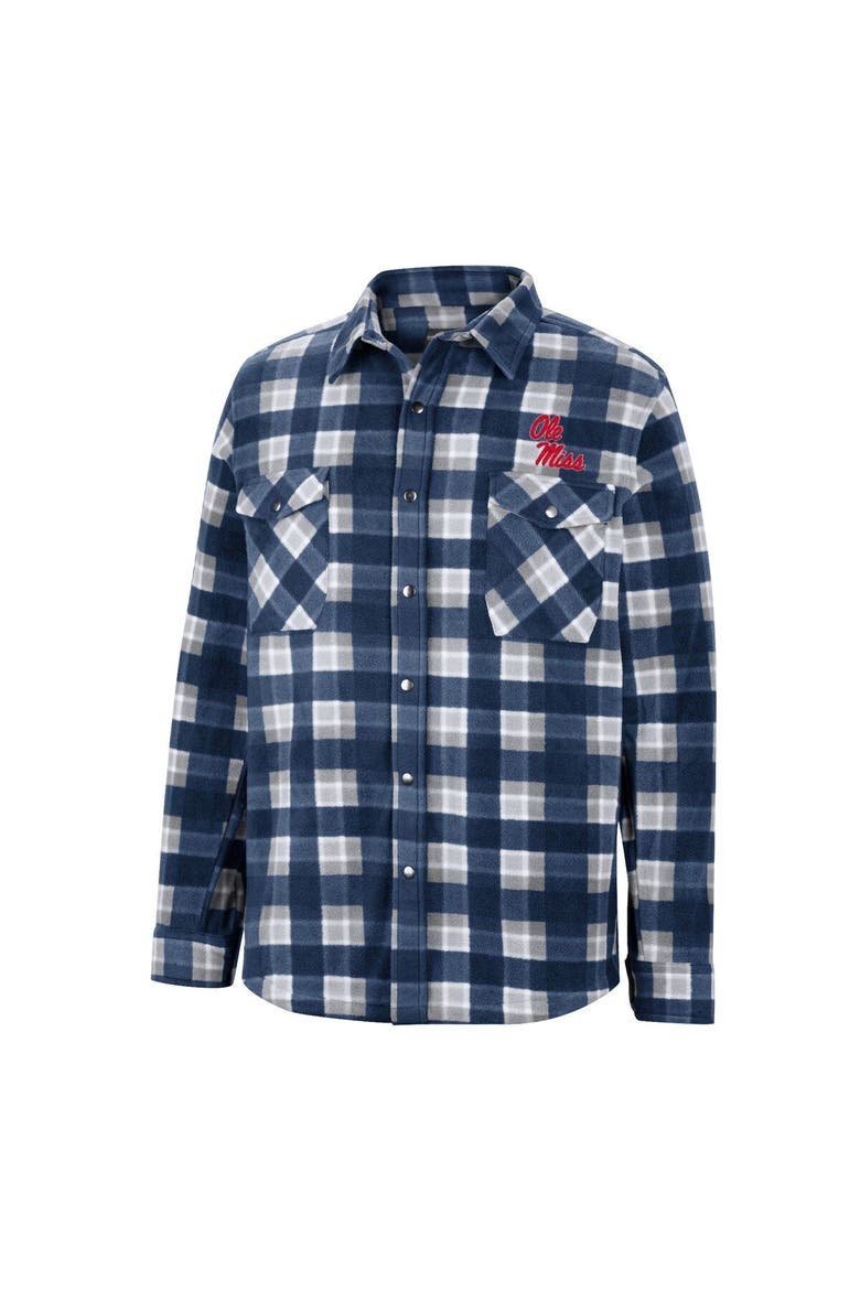 Men's Colosseum Navy Ole Miss Rebels Ellis Full-Snap Jacket, Alternate, color, Navy