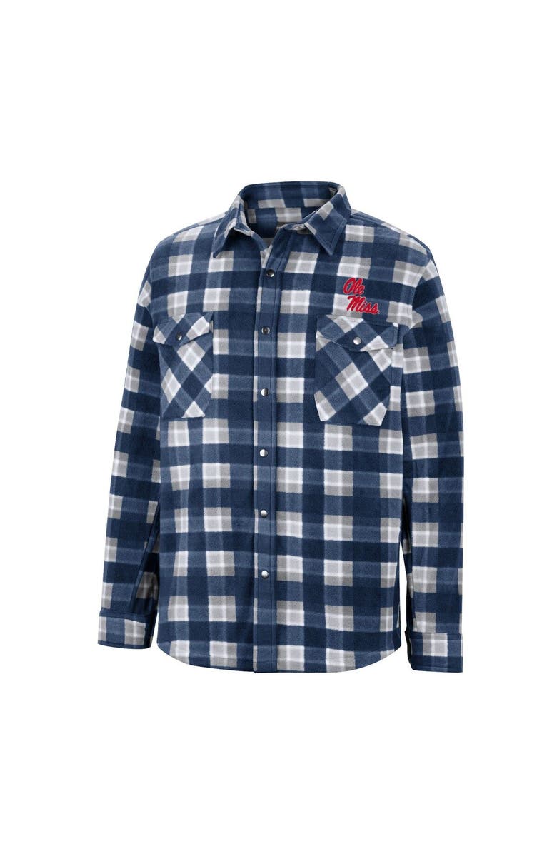 COLOSSEUM Men's Colosseum Navy Ole Miss Rebels Ellis Full-Snap Jacket, Alternate, color, 