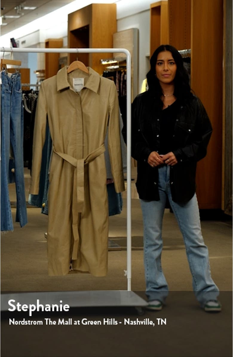 Ariel Faux Leather Coat, sales video thumbnail