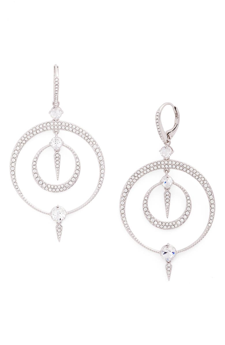 Nadri Gwen Crystal Hoop Drop Earrings, Main, color,