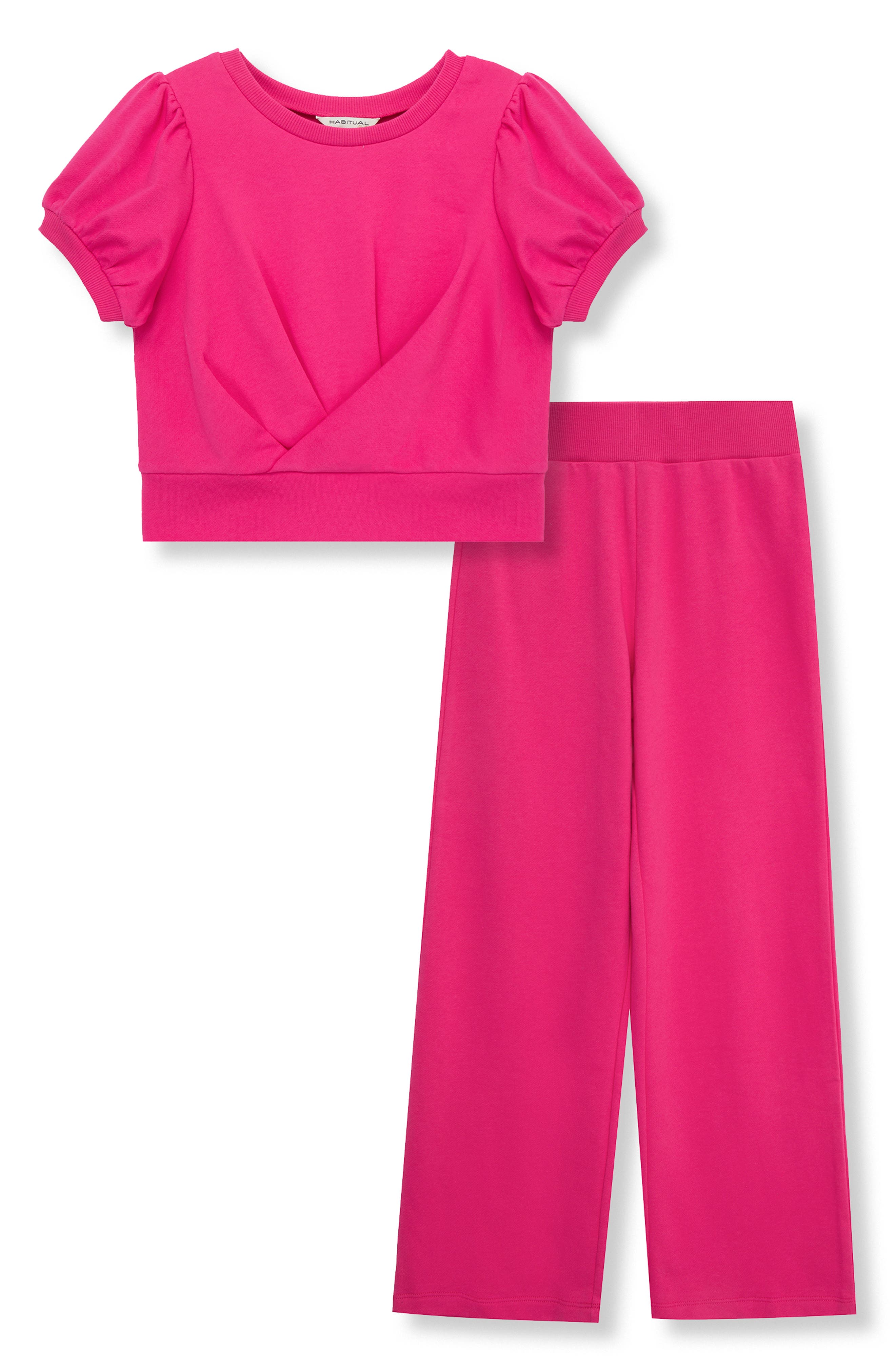 Habitual Kids Kids' Twisted Top & Wide Leg Pants Set