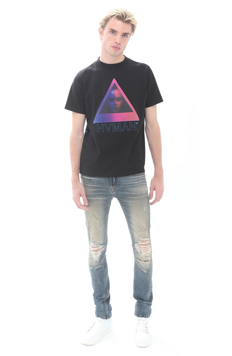 HVMAN Strat Ripped Super Skinny Jeans, Alternate, color, Aspen