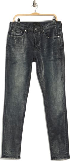Tiled Overlay Shimmery Skinny Jeans