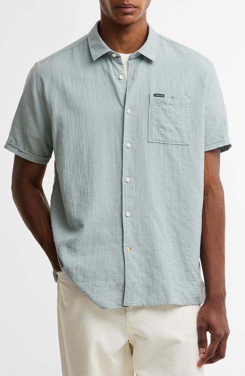 Kingswood Short Sleeve Cotton Ripstop Button-Up Shirt