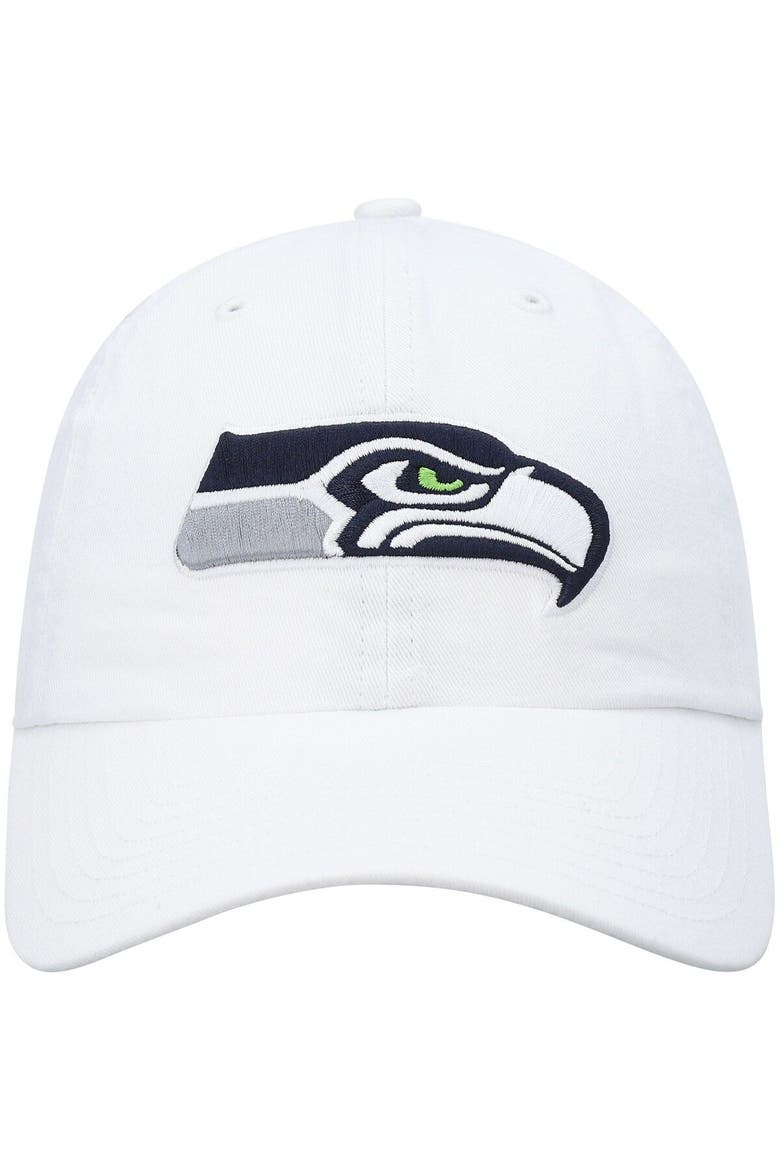 Men's '47 White Seattle Seahawks Clean Up Adjustable Hat, Alternate, color, White
