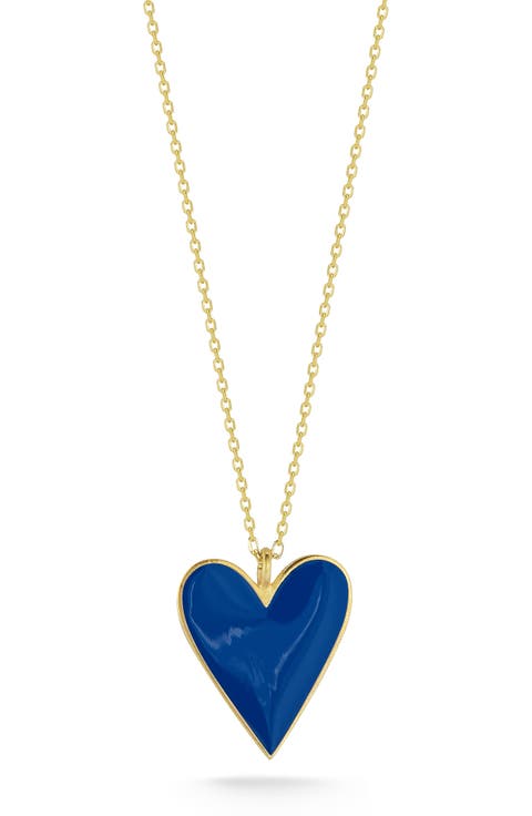 14K Gold Plated Sterling Silver Heart Pendant Necklace