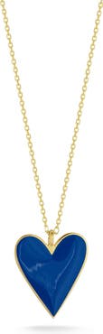 SPHERA MILANO 14K Gold Plated Sterling Silver Heart Pendant Necklace