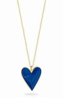 SPHERA MILANO 14K Gold Plated Sterling Silver Heart Pendant Necklace