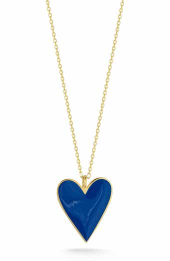 SPHERA MILANO 14K Gold Plated Sterling Silver Heart Pendant Necklace