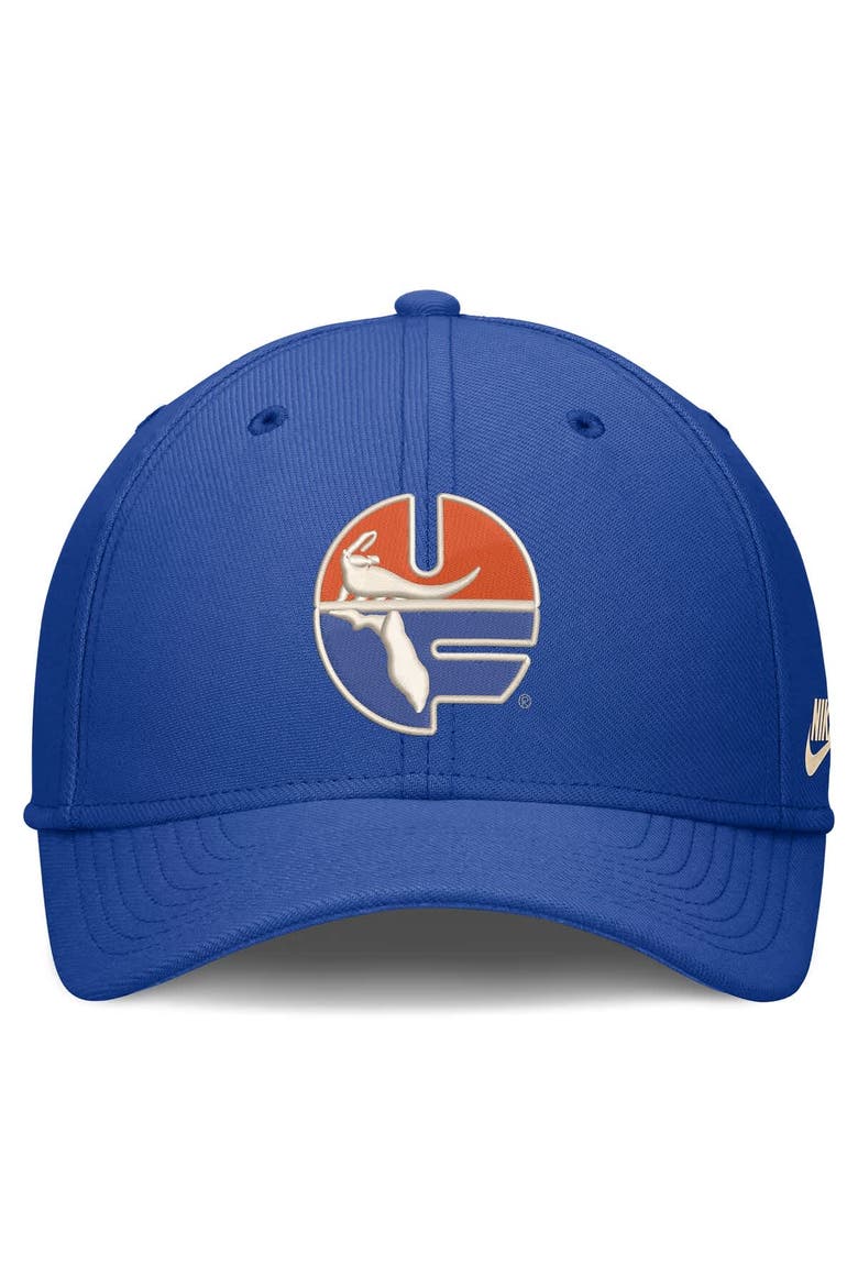 Men's Nike  Royal Florida Gators Dri-FIT Vintage Rise Swooshflex Flex Hat, Alternate, color, Royal