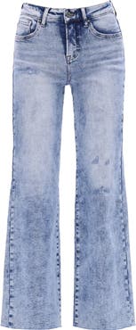 Bayeas Raw Hem High Waist Wide Leg Jeans
