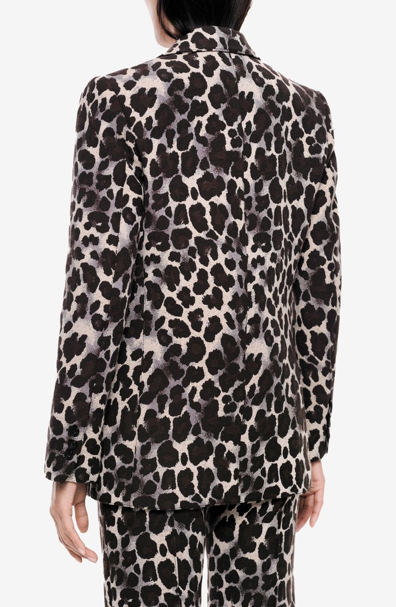 Smythe Leopard Jacquard Cotton Blend Blazer, Alternate, color, 
