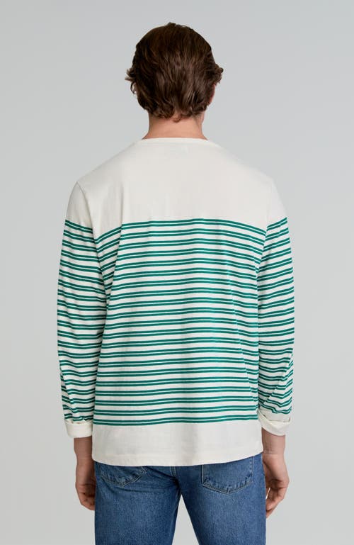 Scalpers Camp Stripes Ls Tee In Green