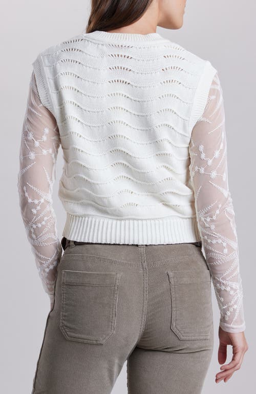 Unionbay Erika Cap Sleeve Cotton Sweater Vest In White