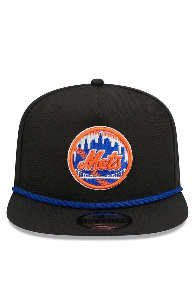 New Era Men's New Era Black New York Mets Branch Golfer Snapback Hat, Alternate, color, 