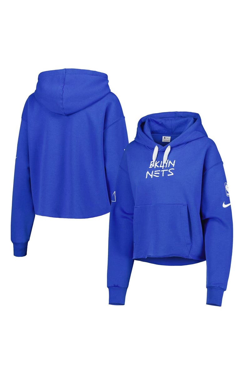 Nike Women's Nike Royal Brooklyn Nets 2022/23 City Edition Courtside Pullover Hoodie, Main, color, 