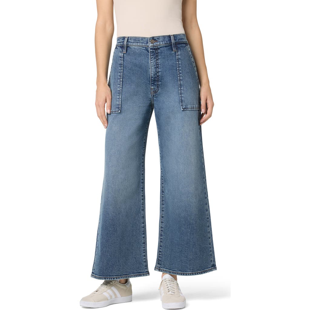 Hudson Jeans Jolene Wide Leg Ankle Crop Jeans In Blue