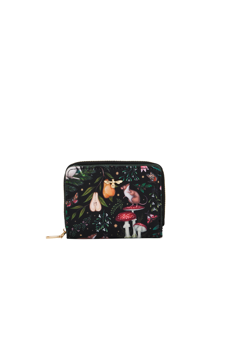 Niva Print Small Wallet, Main, color, Black