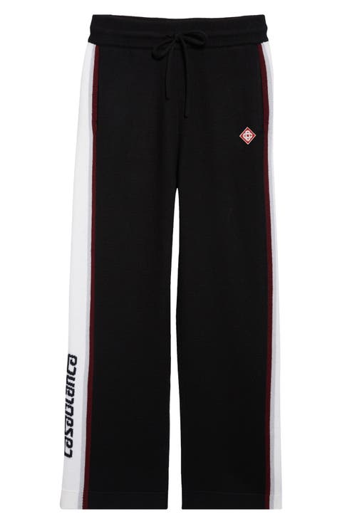 Stripe Merino Wool Knit Trousers