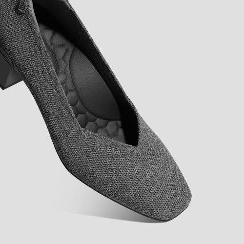 Vivaia Square-toe Stress Free Chunky Heels In Rich Grey