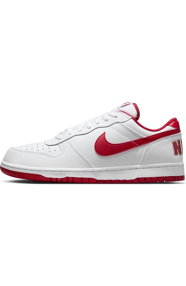 Nike Big Nike Low Basketball Sneaker, Alternate, color, White/ Gym Red