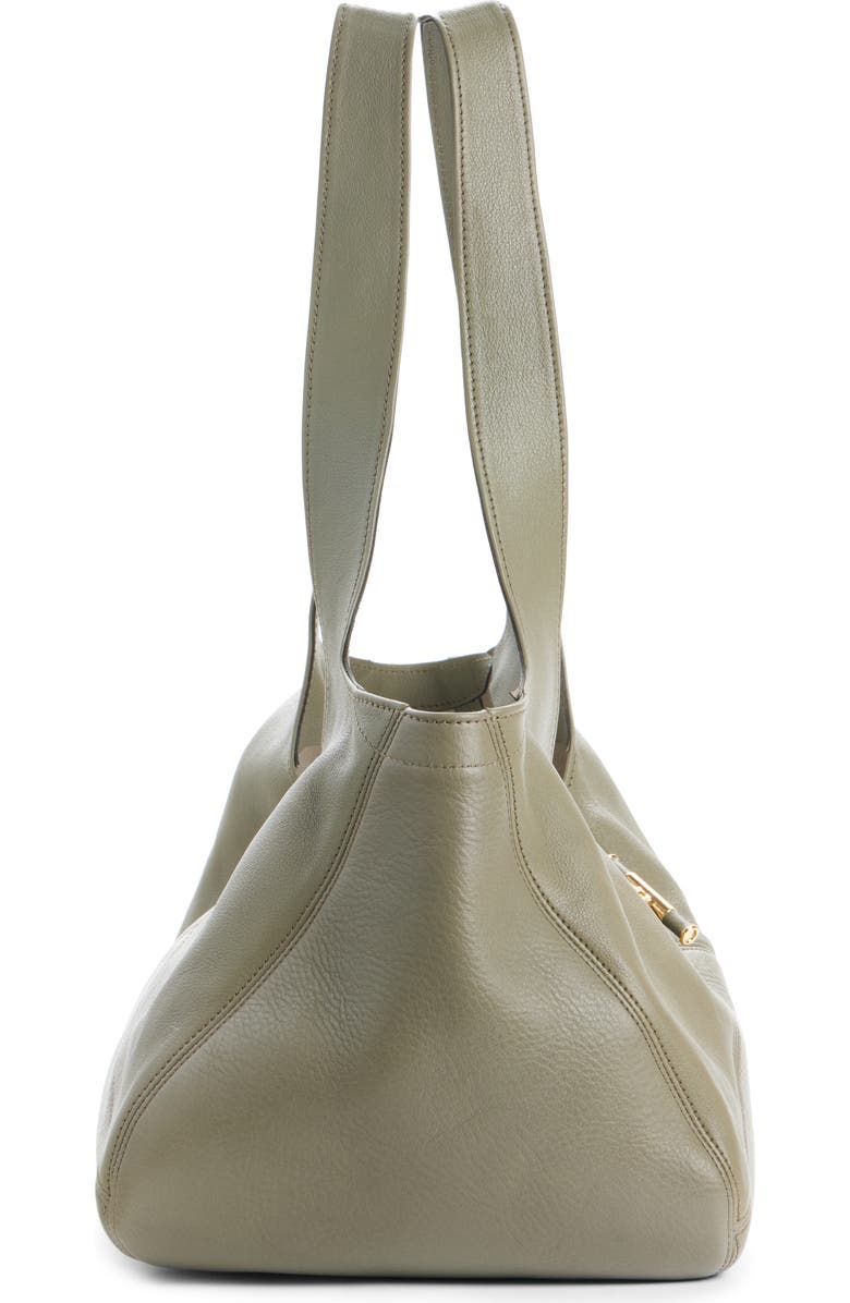 Chloé Medium Balloon Leather Tote, Alternate, color, Aloe Green