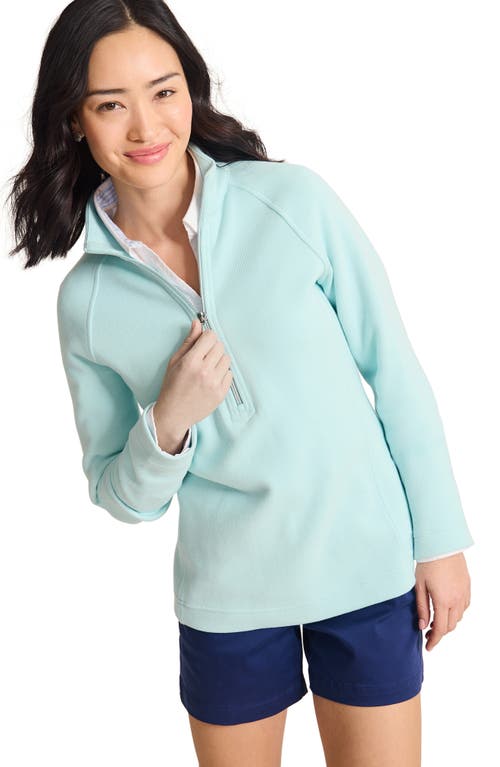 Tommy Bahama New Aruba Stretch Cotton Half Zip Pullover In Iced Aqua