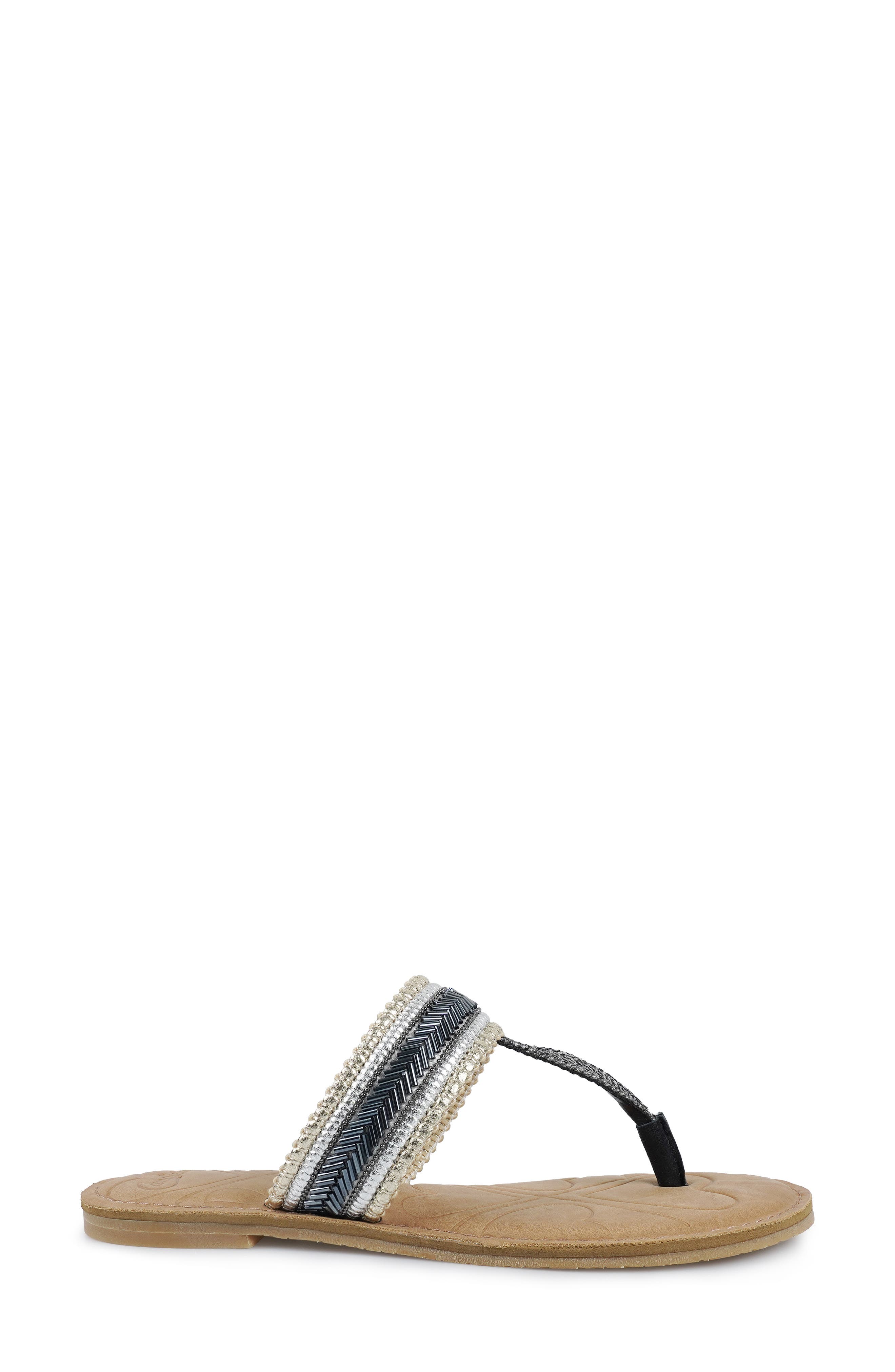 Candie's Trystan Sandal, Alternate, color, Black Fabric