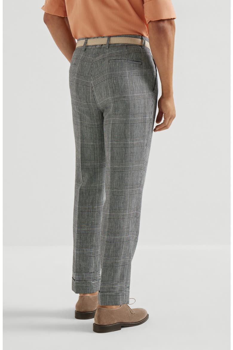Prince of Wales trousers, Alternate, color, Black