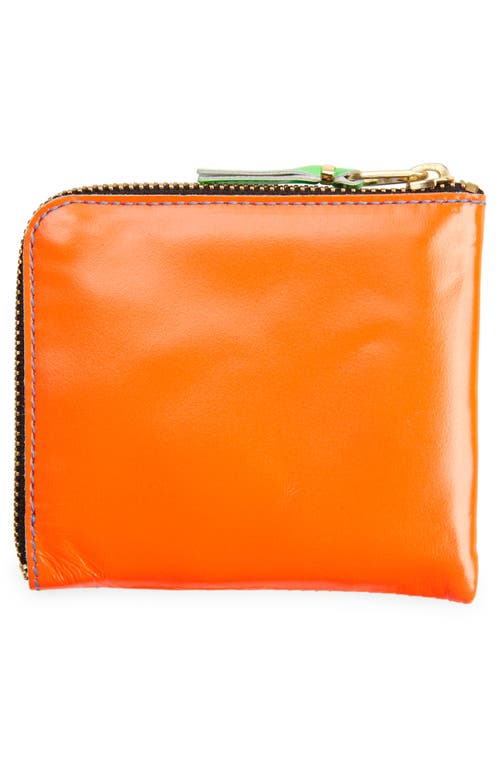 Comme Des Garçons Wallets Super Fluo Half Zip Wallet In Multi
