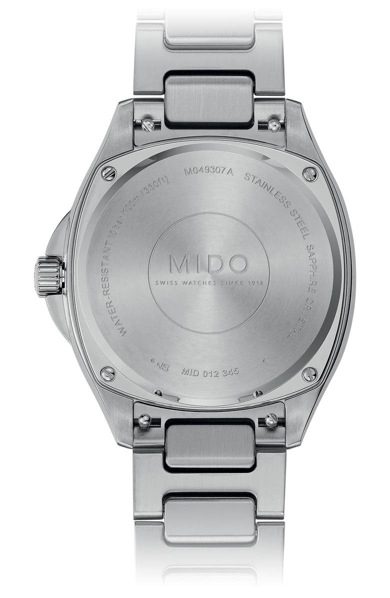 MIDO Multifort Square Automatic Bracelet Watch, 35mm, Alternate, color, Grey