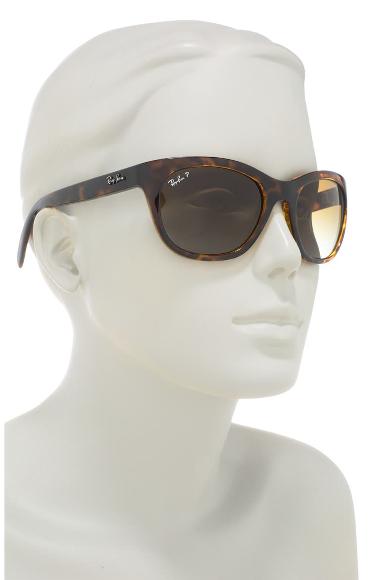 56mm Highstreet Polarized Cat Eye Sunglasses, Alternate, color, LITE HAVA
