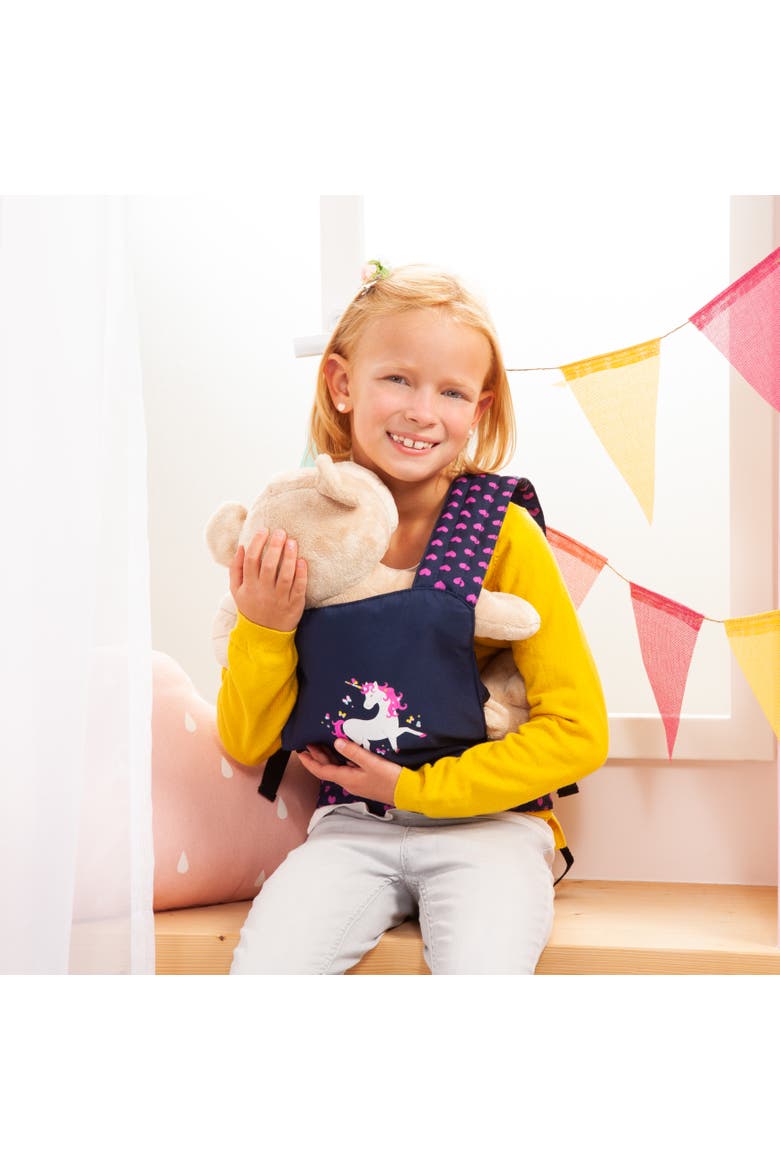 Doll Carrier with Adjustable Straps and Unicorn Design for 18 Inches Dolls, Alternate, color, Multicolored